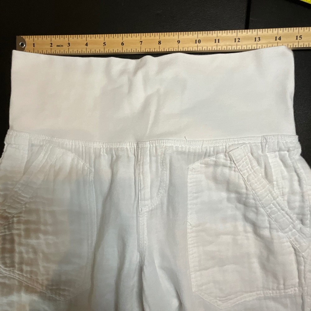 Democracy Wide Leg Maternity Pants in Cream - Picture 5 of 9